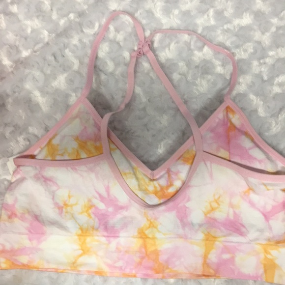 New TIE Die bra for teens or sports bra pink 2 WAY STRAPS SIZE MEDIUM - Picture 5 of 8